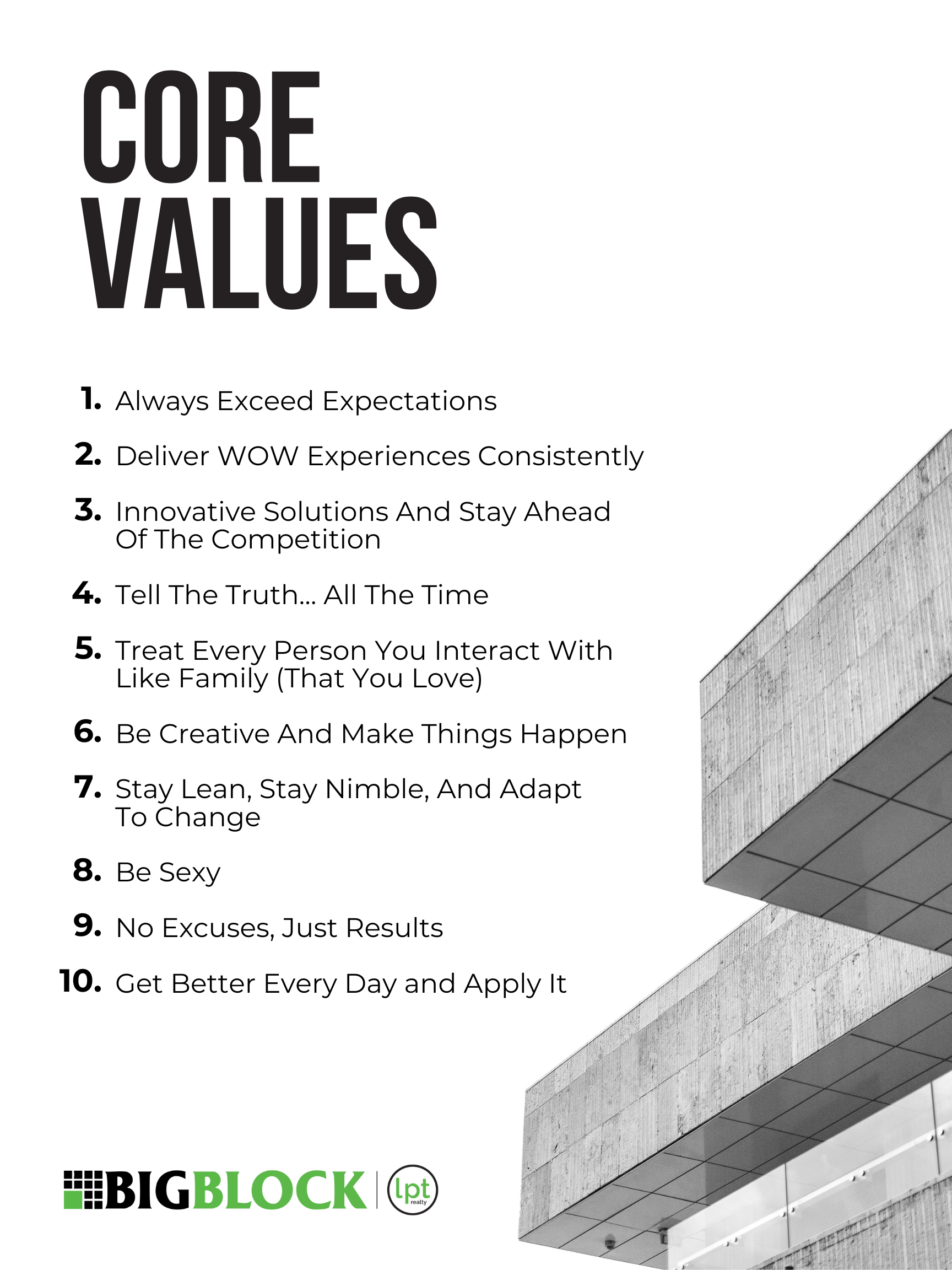 Big Block LPT Reatly Core Values